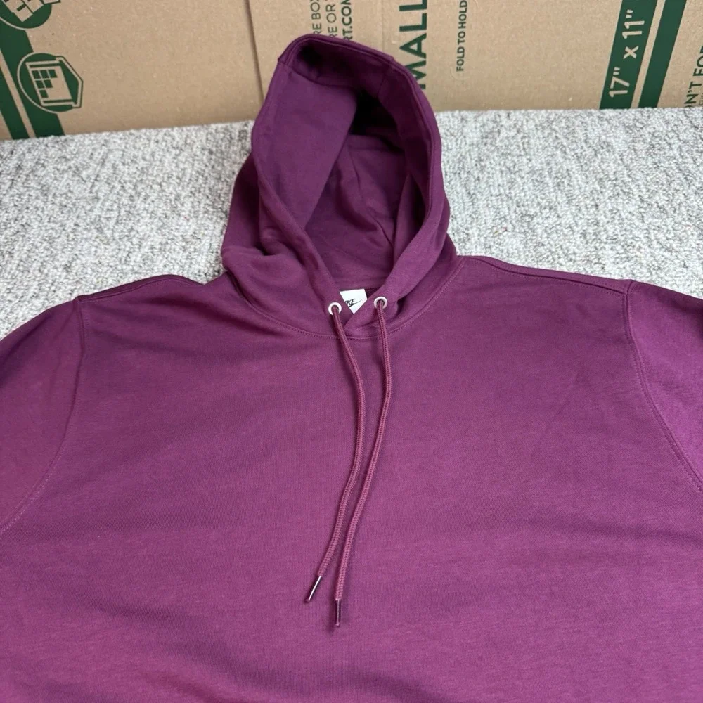Nike Hoodie Mens Medium Fleece Hooded Sweatshirt Pullover Maroon Purple